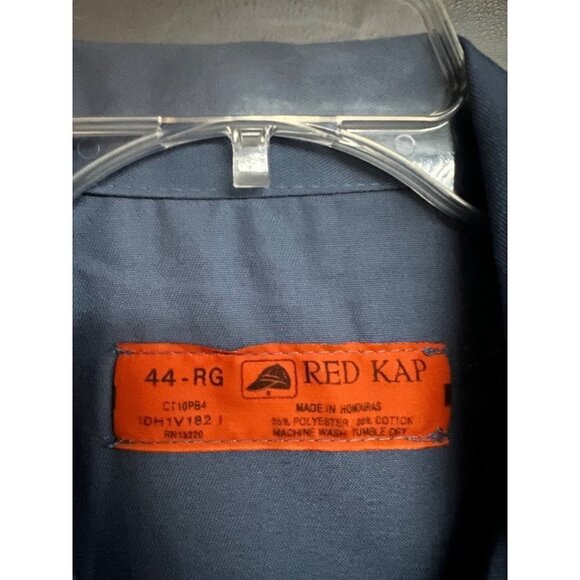Red Kap Mens Blue Work Uniform Cargo Mechanic Zip Up Coveralls 44 REG Pockets - Picture 7 of 7